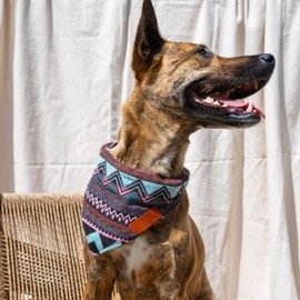 Made by Nami Boho Dog Bandana in Various Sizes for Small and Large Dogs (Purple, S)