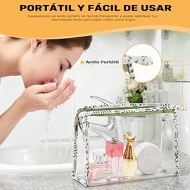 Bolsa de Maquillaje de Viaje, 3 Piezas Bolsa de Maquillaje de Impermeable | Organizador de Cosméticos Impermeables, Neceser de Aseo Portátil, Versátil