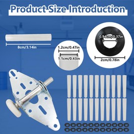 22pcs Garage Door Hinge Quiet Roller Sleeves and 22pcs Roller Shaft Gaskets Fit for New Rollers or Rollers with Clean Stems by BLUE ELF