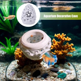 Aquarium Cave - Aquarium Cave Betta Fish Tank Accessories | Aesthetic Betta House Safe Habitat, Porous Stone Ornament for Breeding, Resting, Hiding