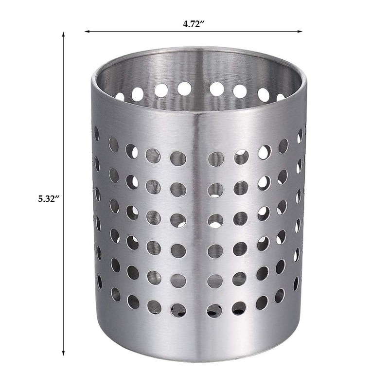 KSENDALO Small Stainless Steel Utensil Holder, SUS304 Silverware Utensil Drying