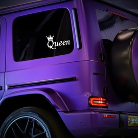 Vool Queen Styling Vinyl Decal Car Truck Laptop Bumper Sticker Decal 8" (White)