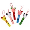 Animal Wooden Whistle, 10Pcs Lovely Whistle Educational Tool, Musical for