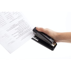D.RECT | Rotary Stapler ​5414 | 30 Sheet Rotary Stapler | Leitz Small Desktop Stapler | Perfect for Office or Home | Black