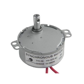 CHANCS TYC-50 Small Synchronous Motor 110V AC 15-18RPM Shaft Rotation CCW 4W Gear Motor for Electric Fireplace