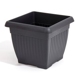 Prosper Plast DKWT24-S433 24 x 24 x 20 cm Terra Flowerpot - Anthracite