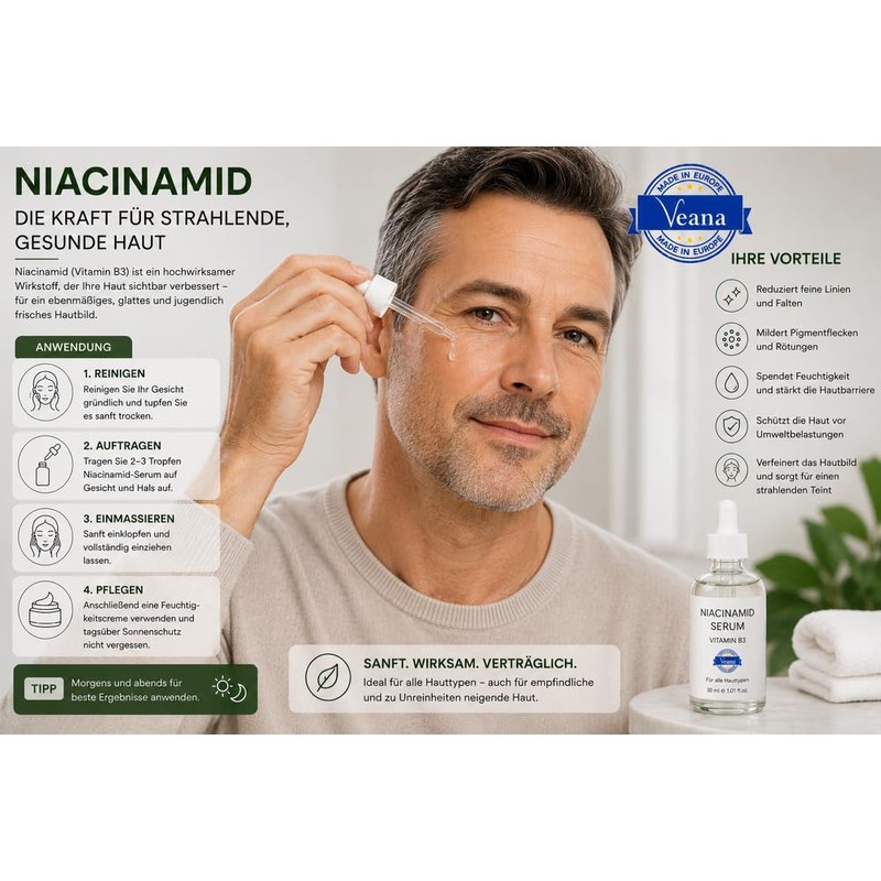 Veana Glass Skin Serum 30 ml - Niacinamide & Glow