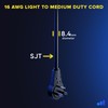 Maximm Cable 30 Feet 360° Rotating Flat Plug Extension Cord/Wire,