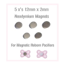 5 x's Reborn Pacifier Magnets For Magnetic Reborn Pacifiers!