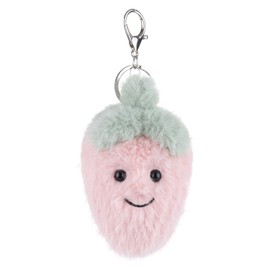 Apricot Lamb Strawberry Cute Keychain, Soft Stuffed Plush Keychain Toys for Kids’ Backpack, Purse, 3.9 Inches