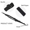 Watris Veiyi Helmet Rope, 63cm/24.8" Motorcycle Helmet Strap, Black Retractable