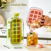 Ice Cube Bottle with Straw,2 in 1 Water Bottle Ice