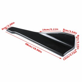 SDZ Carbon Effect Rear Bumper Side Skirt Splitter Winglet Diffuser Apron Spat For VW