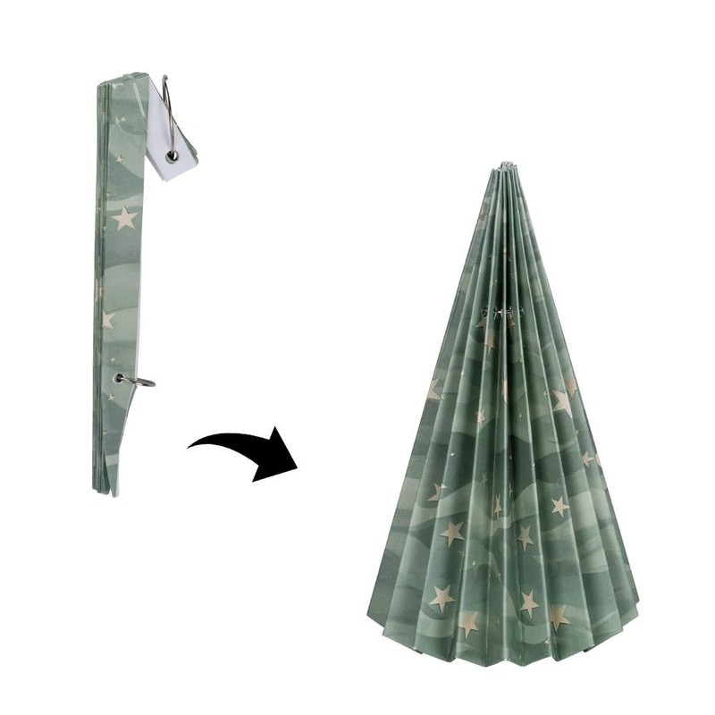 Ideen mit Herz Magnetic Folding Fir Tree Honeycomb Tree Decorative