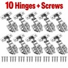 10PCS Stainless Steel Soft Close Cabinet Door Hinges with Screws