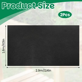 JDNOL 2PCS 160cm x 290cm Large Planter Liners for Wooden Planter, Black