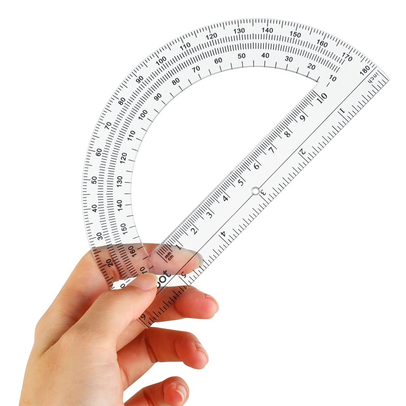 EBOOT 24 Pack Plastic Protractors Math Protractor 180 Degrees 6
