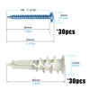Ansoon Plastic Self Drilling Drywall Anchor with Screws Kit -