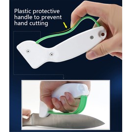 WANGCL Portable Outdoor Hand Sharpener Quick Sharpener Repairs Honey Serrated Blades Cutting Tools (Green)