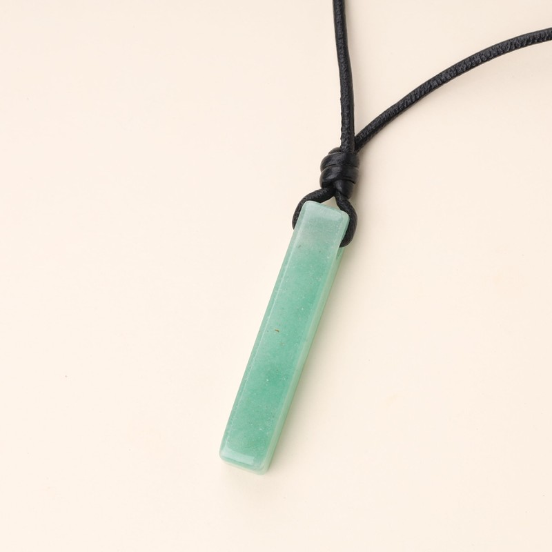 COAI Necklace with Bar Pendant, Aventurine, Aventurine
