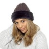 Ladies Knitted Beanie Hat with Faux Fur Trim - Grey