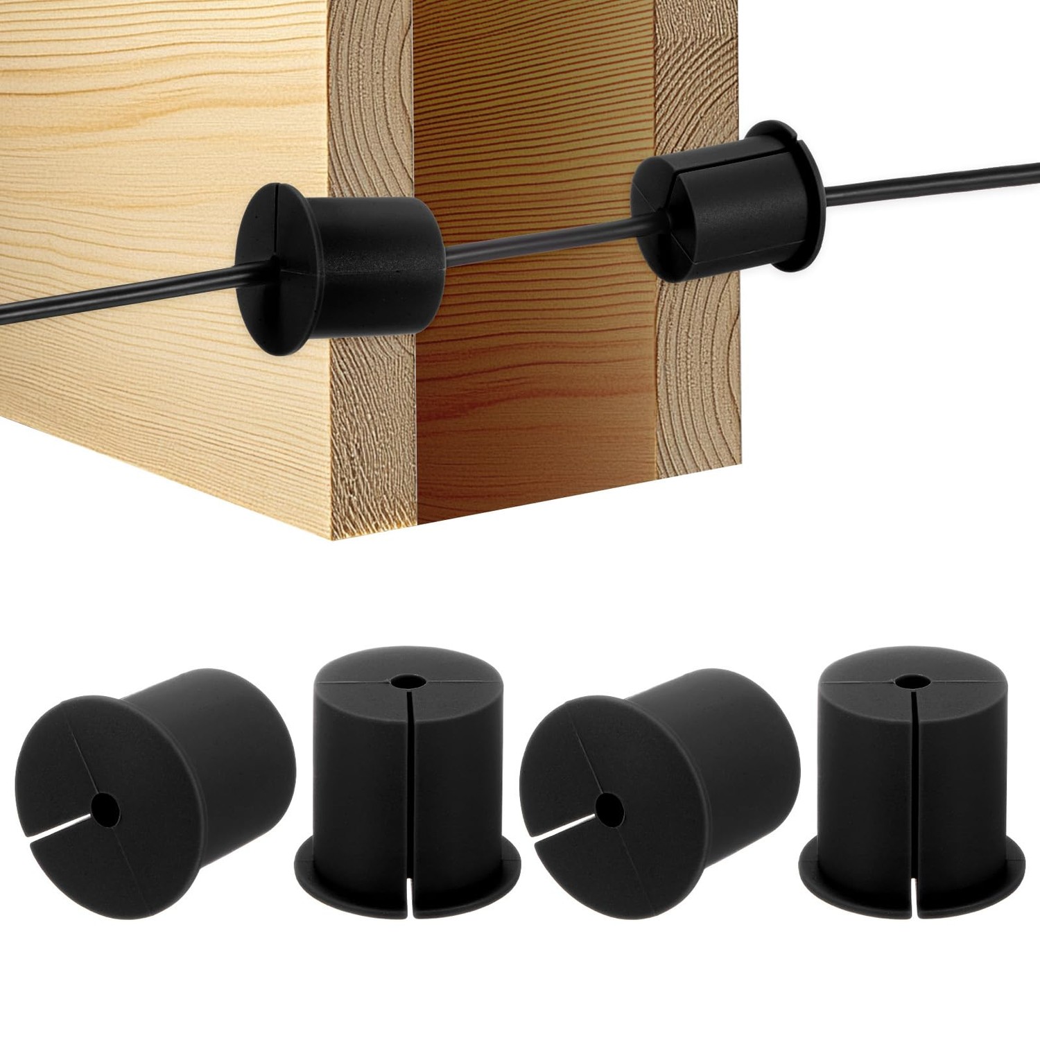M METERXITY 4-Pack Cable Routing Kit, for 1-3/8 Inch Wall Hole Silicone ...