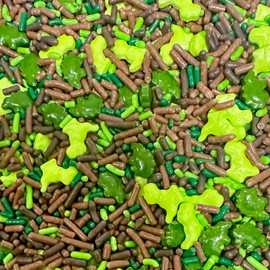 Jungle Dinosaur Candy Cookie Cupcake Cakes Semi-Sweet Edible Confetti Decorations Sprinkles Desert Jimmies Toppers