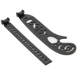 Kadimendium Drawing Tool, Multifunction Magnetic Compass Ruler Comfortabl Touch Iron High Accuracy for Artists(Black, 17mm)