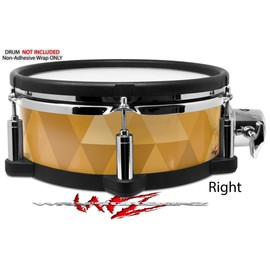 Skin Wrap Compatible with Roland PD-108 Drum Triangle Mosaic Orange (Drum NOT Included)