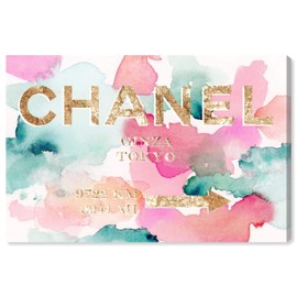 Oliver Gal Fashion and Glam Contemporary Canvas Wall Art Couture Road Ready to Hang Home Decor 24.0 x 36.0 Gold and Pink Canvas Art for Bedroom