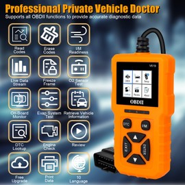 smtfcty Auto OBD2 Diagnosegerät Diagnose Auto Adapter,OBD2 Scanner Launch Diagnosegerät Werkzeuge Fehlerspeicher Auslesen KFZ Auslesegerät fehlerauslesegerät kfz alle Autos, Orange