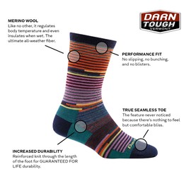 DARN TOUGH (Style 1692) Women's Pixie Lifestyle Sock - Navy, Large