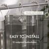 AmazerBath 72x78 Long Shower Curtain Liner, Clear Black Plastic Shower