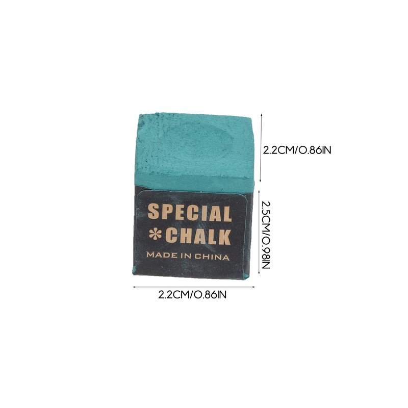 Kichvoe 12pcs Pool Cue Chalk, Deep Green, 2.5cm, Set of
