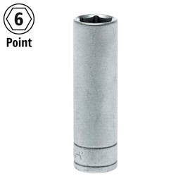Teng Tools 17MM 3/8 Inch Drive 6 Point Metric Deep Chrome Vanadium Socket | Mechanic Tool | Hand Tool - M380617-C