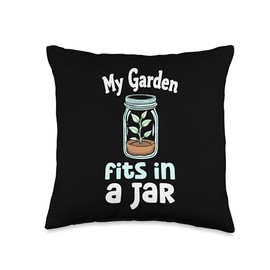 Micro-Gardening Small Space Gardening Compact Sustainable Throw Pillow