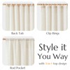 jinchan Linen Boho Curtains for Living Room Semi Sheer Gray