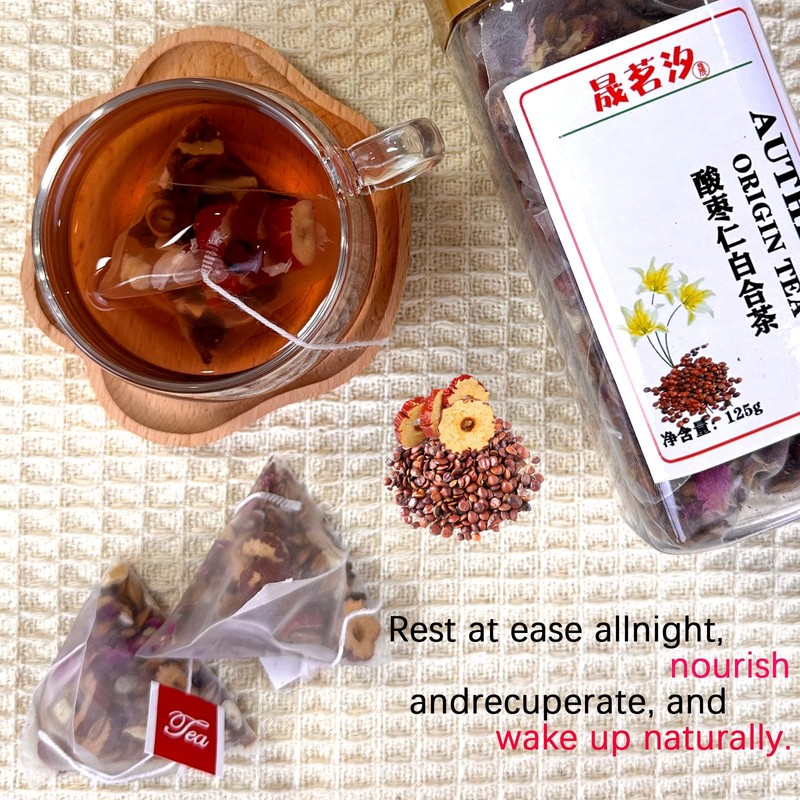 Sour Jujube Kernel Poria Cocos Tea Bags 6.35OZ/180g(40bgs) Good Night