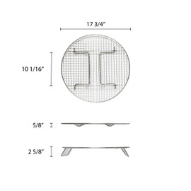 Excellante Nickel Plated Round Cooling/ Steamer Rack, 17-3/4-Inch
