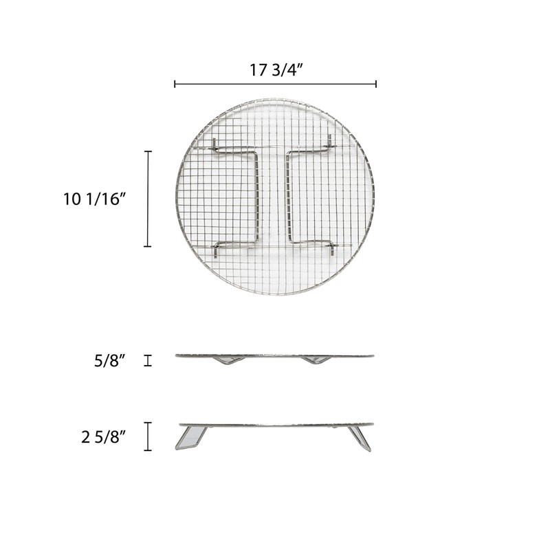Excellante Nickel Plated Round Cooling/ Steamer Rack, 17-3/4-Inch