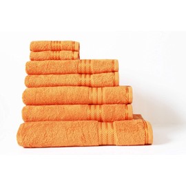 Bentley Priory Linens 2 PACK Supreme BATH Towels for Bathroom 500GSM Super Soft Egyptian Collection 100% Cotton Pack of 2 Absorbent and Quick Dry bathroom Towels Set 70 x 125cm (ORANGE)