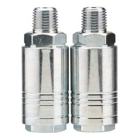Draper 70863 1/4" Male Quick Coupling, (Pack of 2)