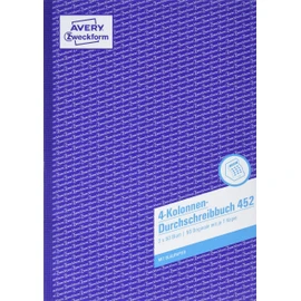 Avery Zweckform 452 Columned Book A4 2 x 50 Page Writing Pad (German Text)