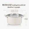6 Quart Pot with Lid, BEZIA Tri-Ply Stainless Steel Stock