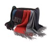 Prettystern Unisex 2-Colour Cashmere Reversible Fringe Scarf, Black-Brown Brown F11