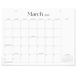 Cabbrix Simplified Desk Calendar 2025-2026, Aesthetic Desktop Calendar 15 x 12 Inch Runs From January 2025 to June 2026, Desk Pad Calendar for Home Office and School