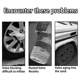 TSUGAMI Tire Valve Stem Long Caps, 12 Pcs Black Plastic Wheel Valve Stem Covers, Leak-Proof and Dust-Proof, Universal Car Tire Air Valve Caps Replacement for SUV, Truck, Bike and Motorcycle (Style A)