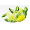 Hand Made Italian Ceramic Round Dinner Plate in Lemon Design
