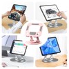 Tablet Desk Stand with 360° Rotating Base, Ergonomic Adjustable Notebook