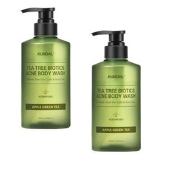 [Kundal] Kundal Tea Tree Biotics Acne Body Wash 500ml x 2 Apple Green Tea Body Trouble Care Soothing, Hypoallergenic / [쿤달] 쿤달 티트리 바이오틱스 아크네 바디워시 500ml x 2 애플그린티 바디 트러블케어 진정 저자극